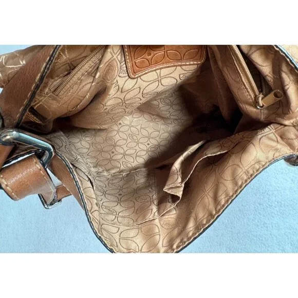 Fossil Gaby Crossbody Bag Metallic Bronze Leather Shoulder Messenger Bag Purse